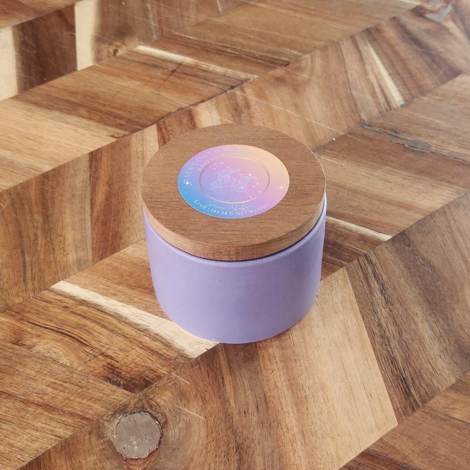 Seven Chakras Gemstone Candle